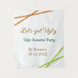 Let's get ugly Christmas ugly sweater Partyorange  Wandkleed