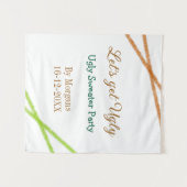 Let's get ugly Christmas ugly sweater Partyorange Wandkleed (Voorkant (horizontaal))