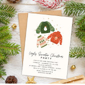Let's get Ugly Modern Ugly Sweater Christmas Party Kaart