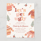 Lets Get Ugly Retro Christmas Sweater Party Budget (Voorkant)