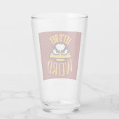 Let's Get Weird Crazy Evil Mad Duck Bird Glas (Achterkant)