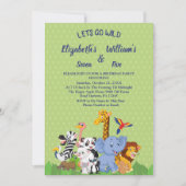 Lets Get Wild dubbele gezamenlijke verjaardag uitn Kaart (Voorkant)