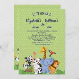 Lets Get Wild dubbele gezamenlijke verjaardag uitn Kaart