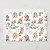 Let's Get Wild Jungle Animals Birthday Kaart (Achterkant)