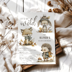 Let's Get Wild   Verjaardagsfeestje Kaart