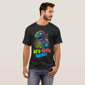 Let's Glow Crazy Dinosaur Glow Party for kids adu T-shirt (Voorkant volledig)