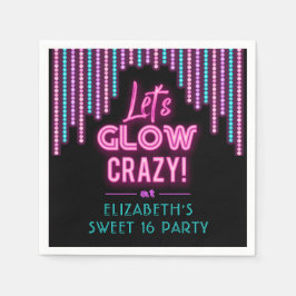 Lets Glow Crazy Sweet 16 Verjaardagsfeest Servet