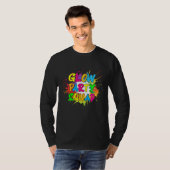 Let's Glow Party Splatter Crazy Squad Funny For Ma T-shirt (Voorkant volledig)