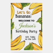Let's Go Bananas Any Age Birthday Party Acryl Bord (Voorkant)