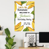 Let's Go Bananas Any Age Birthday Party Poster (Thuiskantoor)