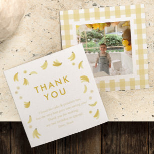 ‘Lets Go Bananas’ Bananenfeestje Gepersonaliseerde Bedankkaart