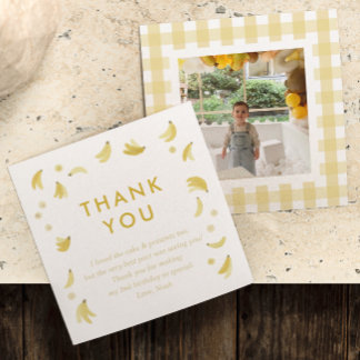 ‘Lets Go Bananas’ Bananenfeestje Gepersonaliseerde Bedankkaart