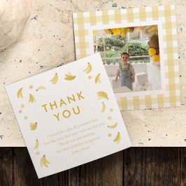 ‘Lets Go Bananas’ Bananenfeestje Gepersonaliseerde Bedankkaart