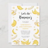 Let's Go Bananas Birthday Invitation Kaart (Voorkant)