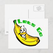 Lets Go Bananas Briefkaart (Voorkant / Achterkant)