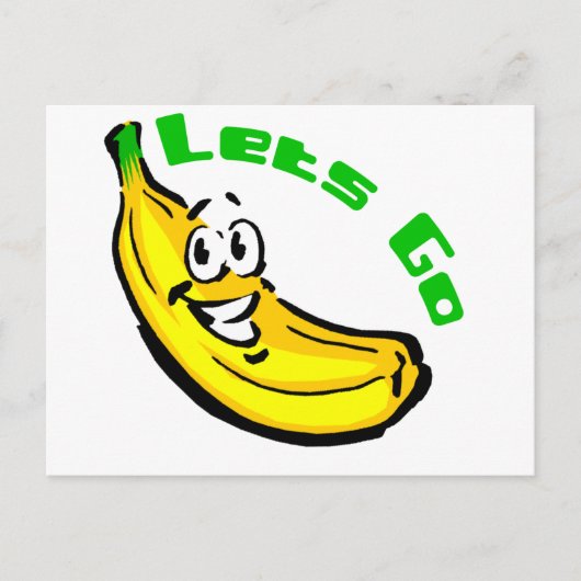 Lets Go Bananas Briefkaart (Voorkant)