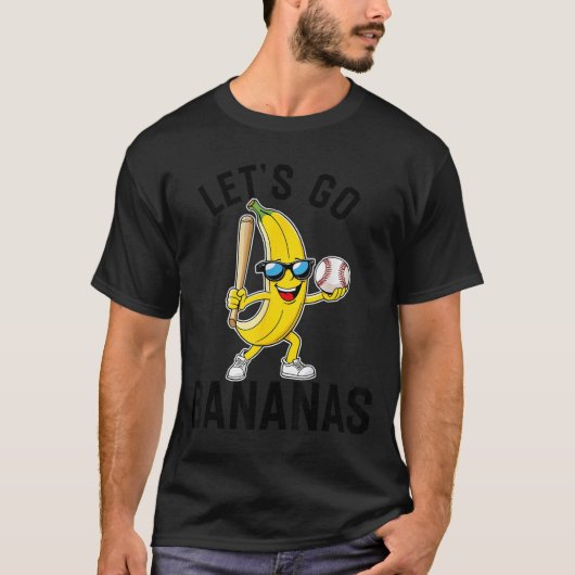 Let's Go Bananas Funny Banana Merch  T-shirt (Voorkant)