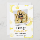 Let's Go Banana's Grappige Foto van Kerstmis Feestdagenkaart (Voorkant)