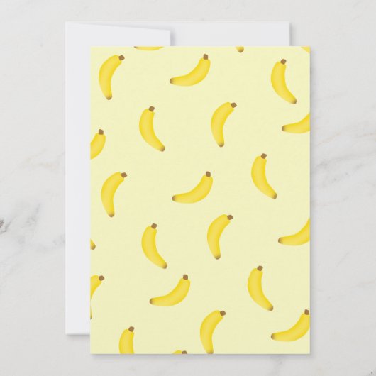 Let's Go Bananas Kids Birthday Invitation Kaart (Achterkant)