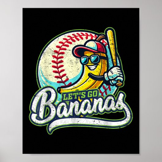 Lets Go Bananas Kostuum Mannen vrouwen Kinder Poster (Voorkant)