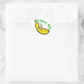 Lets Go Bananas Ronde Sticker (Tas)