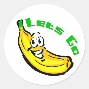 Lets Go Bananas Ronde Sticker