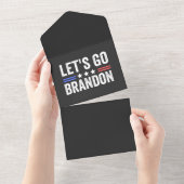 Let's Go Brandon All In One Uitnodiging (Afscheurbaar)