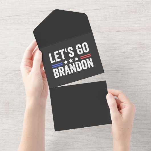Let's Go Brandon All In One Uitnodiging (Afscheurbaar)