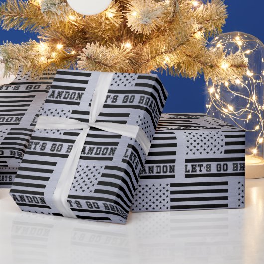Let's Go Brandon American Flag Cadeaupapier (Feestdagen)