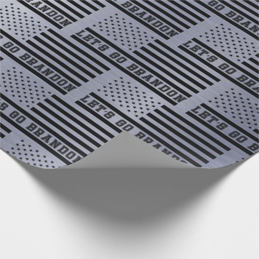 Let's Go Brandon American Flag Cadeaupapier (Hoek)