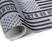 Let's Go Brandon American Flag Cadeaupapier (Rol Hoek)
