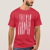 Lets Go Brandon - Distressed US Flag T-shirt (Voorkant)