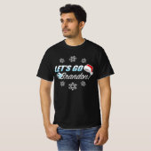 Lets Go Brandon Funny Kerstmis T-shirt (Voorkant volledig)