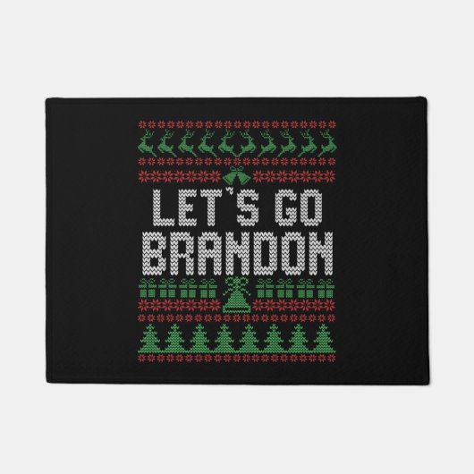 Let's Go Brandon Funny Ugly Christmas Sweater Deurmat (Voorkant)