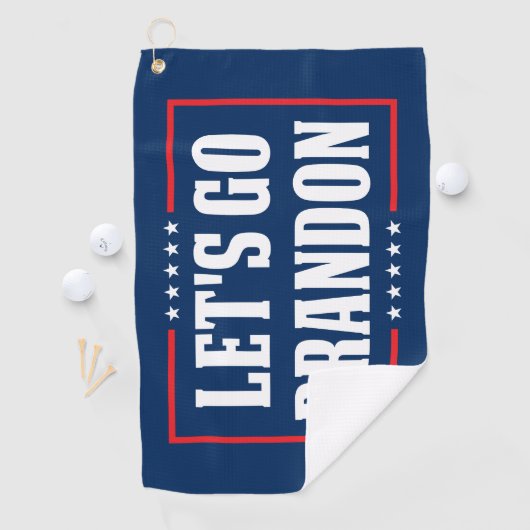 Lets Go Brandon grappig Biden Pro troef 2024 Golfhanddoek (Insitu)