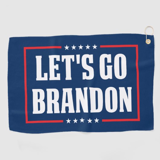 Lets Go Brandon grappig Biden Pro troef 2024 Golfhanddoek (Horizontaal)