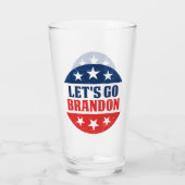 Lets Go Brandon grappige anti Biden pro troef 2024 Glas (Achterkant)