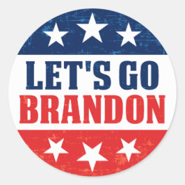 Let's Go Brandon grappige anti Biden pro troef 202 Ronde Sticker