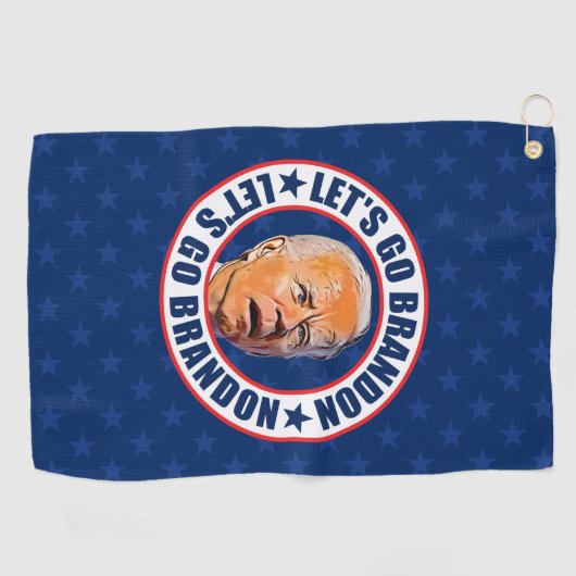 Lets Go Brandon grappige anti Biden Pro troef Golfhanddoek (Horizontaal)