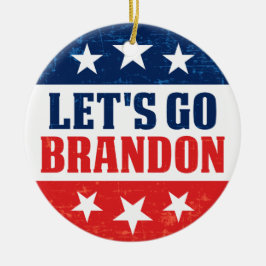 Lets Go Brandon grappige anti joe Biden pro troef Keramisch Ornament