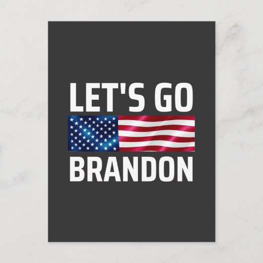 lets go brandon laat brandon merken briefkaart (Voorkant)