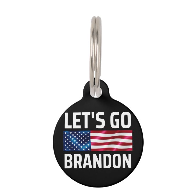 lets go brandon laat brandon merken huisdierpenning (Voorkant)