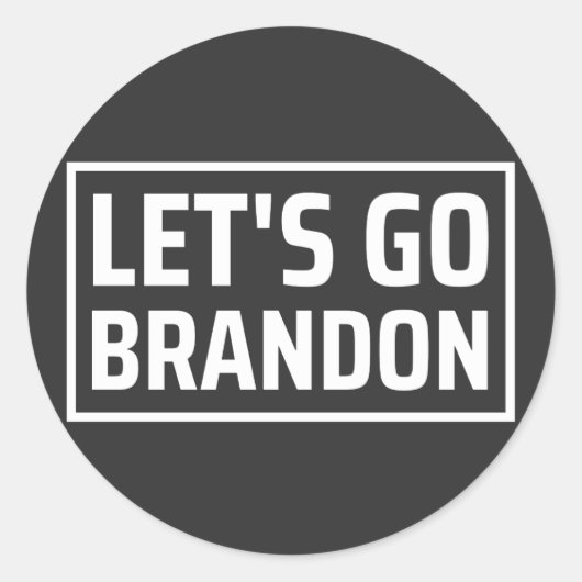 lets go brandon laat brandon merken ronde sticker (Voorkant)