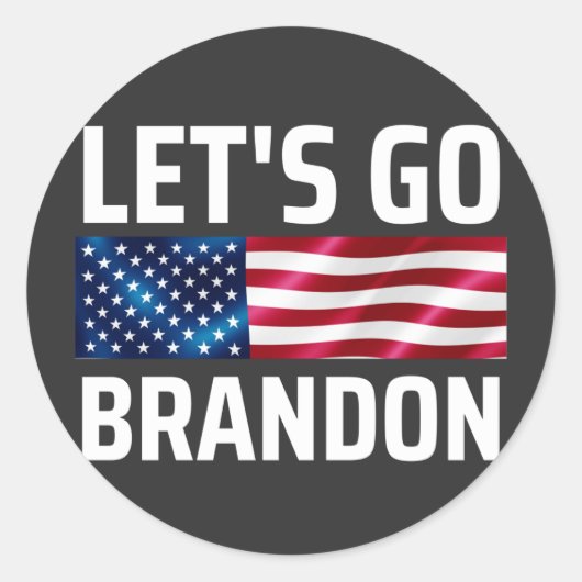 lets go brandon laat brandon merken ronde sticker (Voorkant)