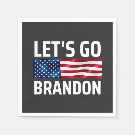 lets go brandon laat brandon merken servet (Voorkant)