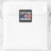 lets go brandon laat brandon merken vierkante sticker (Tas)