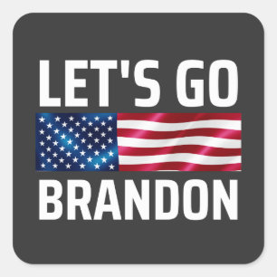 lets go brandon laat brandon merken vierkante sticker