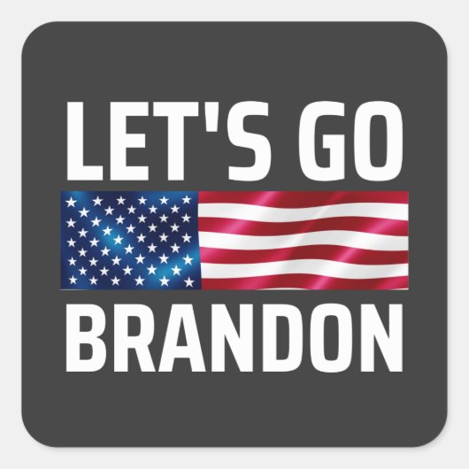 lets go brandon laat brandon merken vierkante sticker (Voorkant)