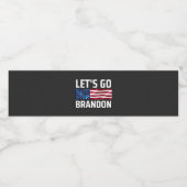 lets go brandon lets go brandon waterfles etiket (Enkel label)