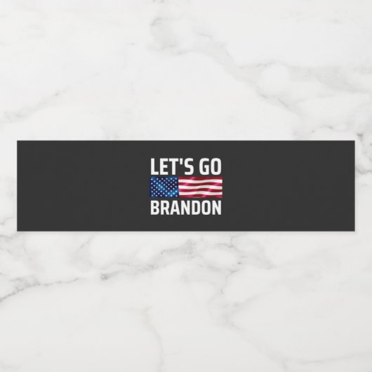 lets go brandon lets go brandon waterfles etiket (Enkel label)
